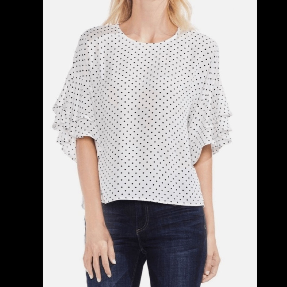 Vince Camuto Small White w/ Black Polka Dots NWT